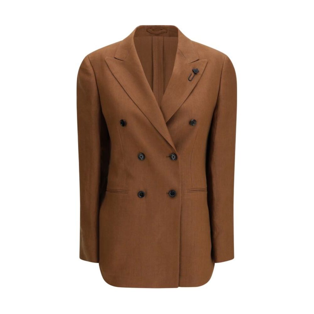 Lardini Women Double-Breasted Linen Blazer